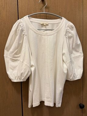 Madewell - White Puff-Sleeve Tee - NWOT - L